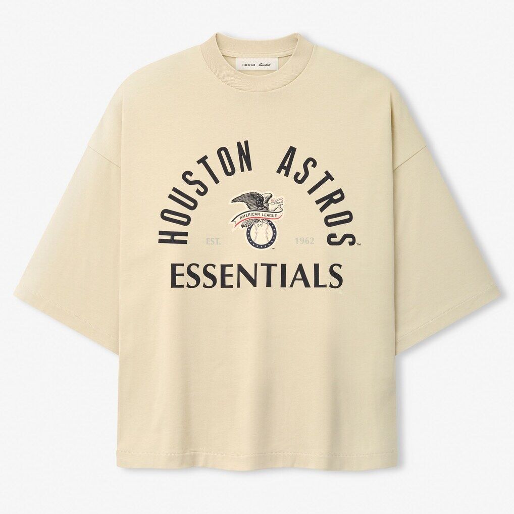 Houston Astros Fear of God x MLB Unisex Merch T-Shirt - Sand