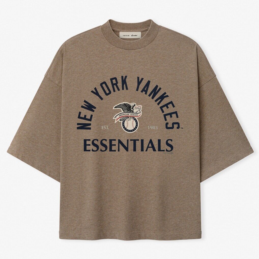 New York Yankees Fear of God x MLB Unisex Merch T-Shirt - Tan