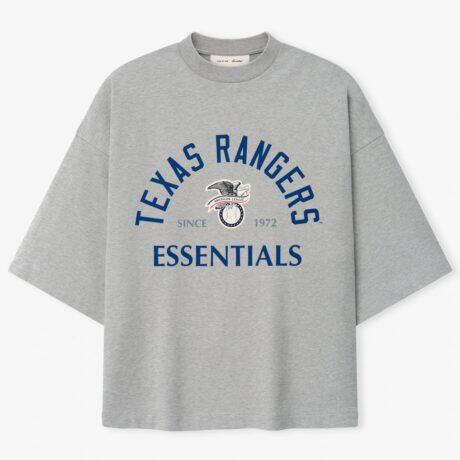 Texas Rangers Fear of God x MLB Unisex Merch T-Shirt - - Front View