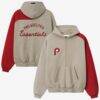 Philadelphia Phillies Fear of God x MLB Half-Zip Raglan Sport Hoodie - - Front View
