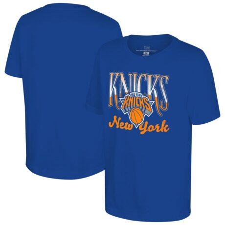 New York Knicks Stadium Essentials Youth Sky High T-Shirt - - Front View