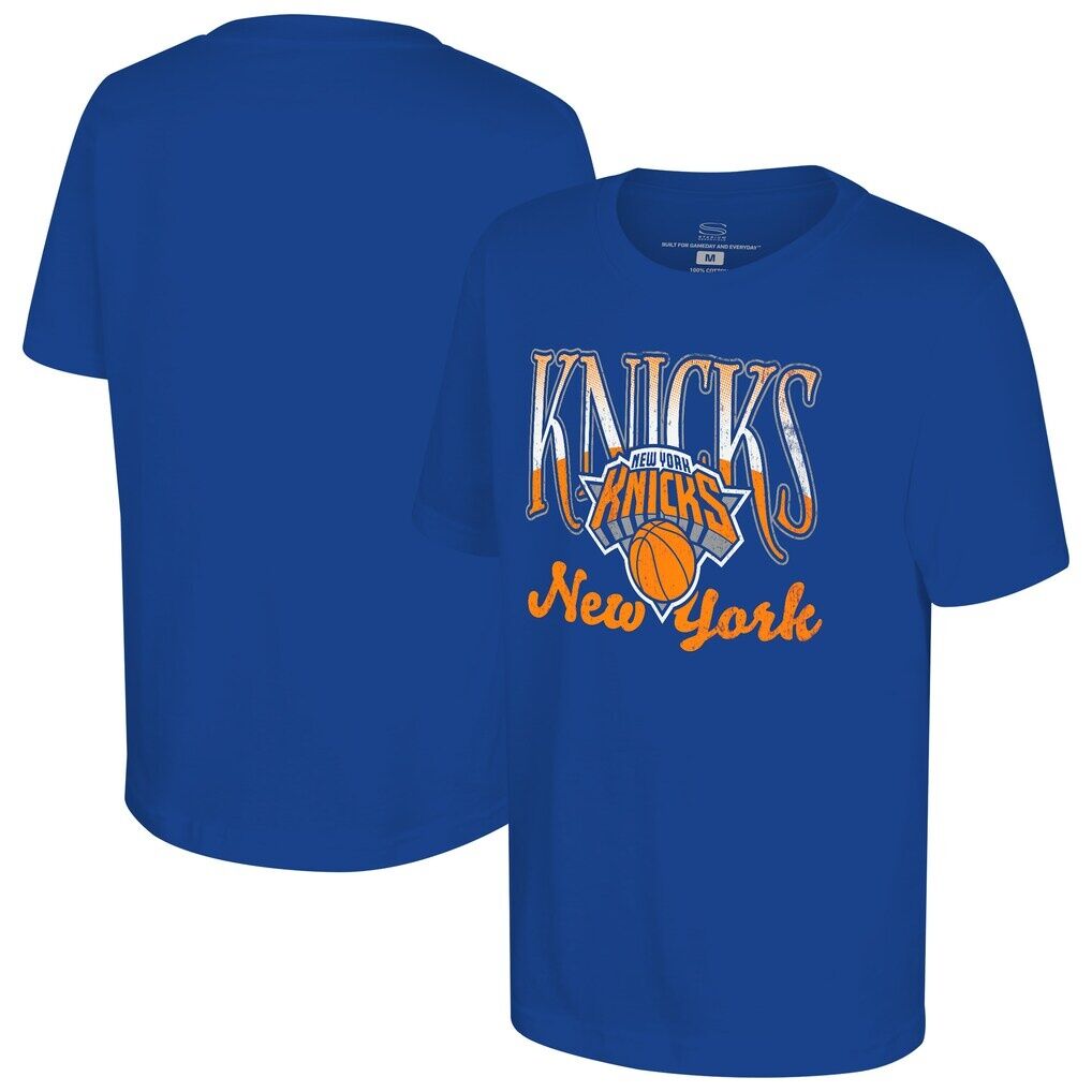 New York Knicks Stadium Essentials Youth Sky High T-Shirt – Royal