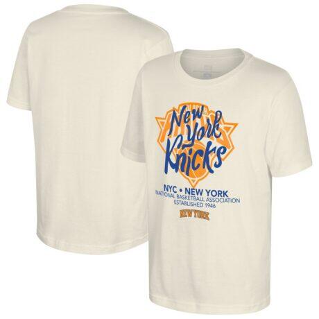 New York Knicks Stadium Essentials Youth Wallscript T-Shirt - - Front View