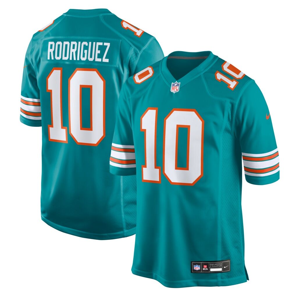Jacob Rodriguez Miami Dolphins Nike Alternate Game Jersey - Aqua