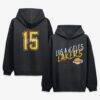 Austin Reaves Los Angeles Lakers Hustle Name & Number Hoodie - Black - Front View