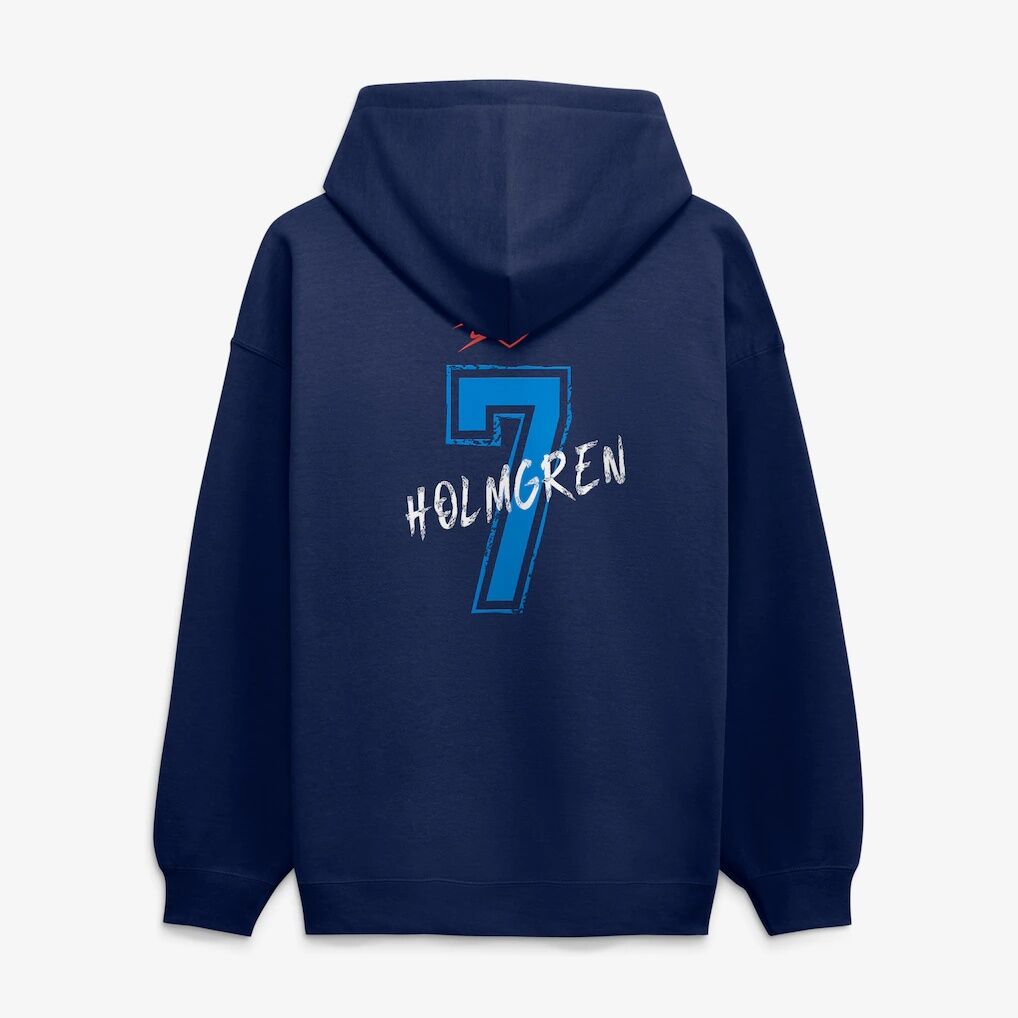 Chet Holmgren Oklahoma City Thunder Hustle Name & Number Hoodie