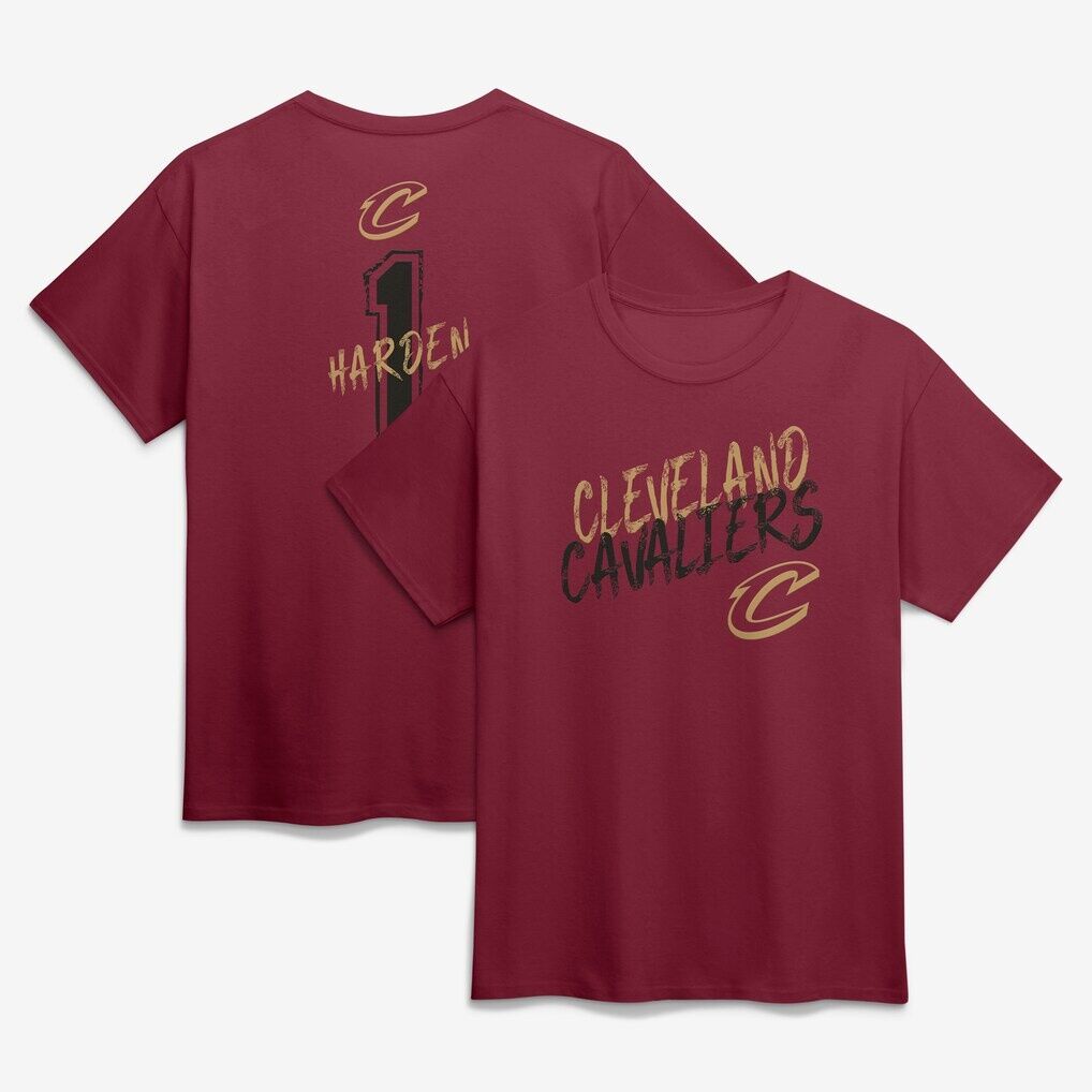 James Harden Cleveland Cavaliers Hustle Name & Number T-Shirt – Wine