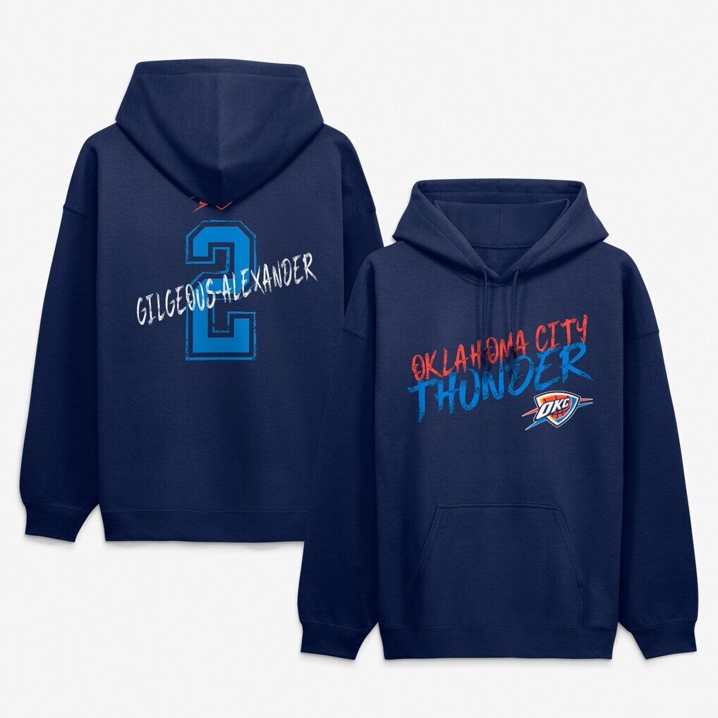 Shai Gilgeous-Alexander Oklahoma City Thunder Hustle Name & Number Hoodie
