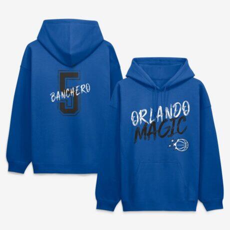 Paolo Banchero Orlando Magic Hustle Name & Number Hoodie - Blue - Front View