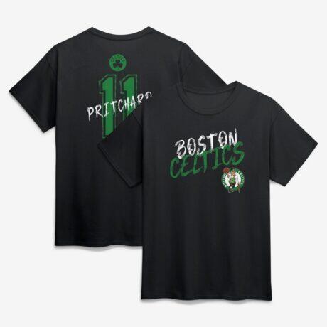 Payton Pritchard Boston Celtics Hustle Name & Number T-Shirt - Black - Front View