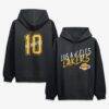 Luke Kennard Los Angeles Lakers Hustle Name & Number Hoodie - Black - Front View