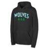 Minnesota Timberwolves Outerstuff Youth Wordmark Hoodie - Black - Front View