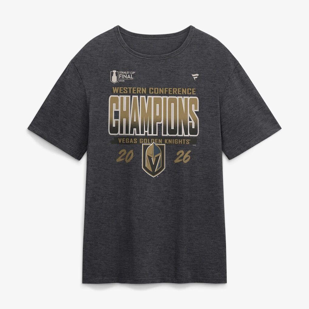 Vegas Golden Knights Fashion7 2026 NHL Western Conference Champions Big & Tall Locker Room T-Shirt - Heather Charcoal