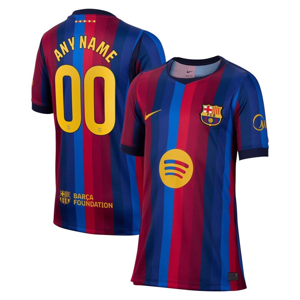 Barcelona Nike Youth 2026/27 Home Stadium Replica Custom Jersey