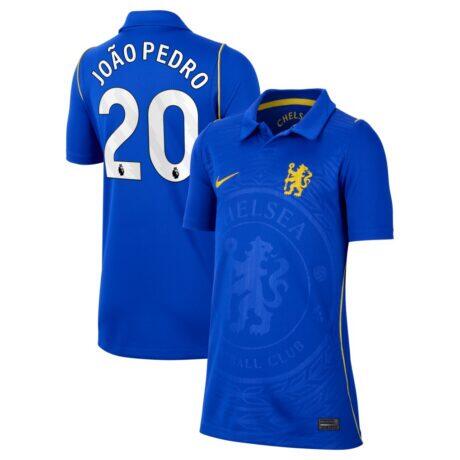 João Pedro Chelsea Nike Youth 2026/27 Home Stadium Replica Jersey - Blue - Front View
