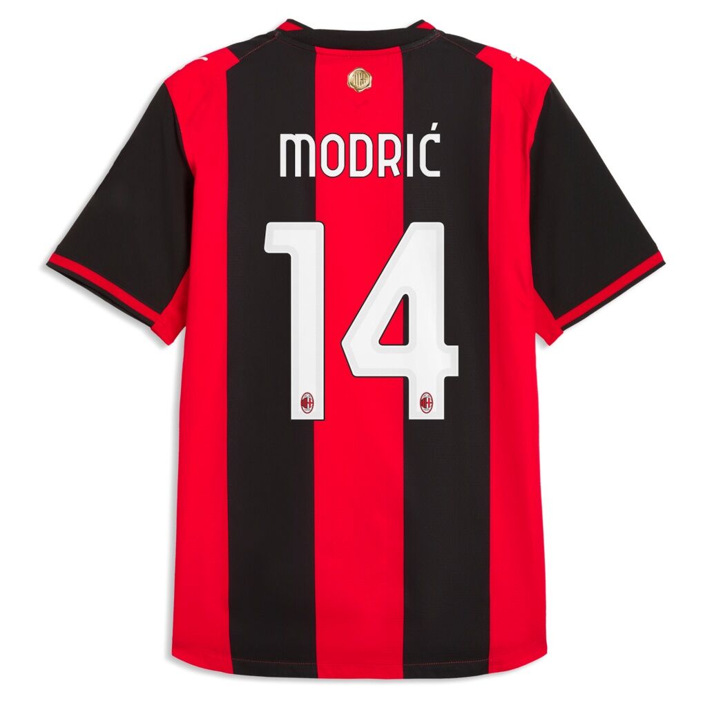 Luka Modrić AC Milan Puma 2026/27 Home On-Field Authentic Jersey - Black/Red