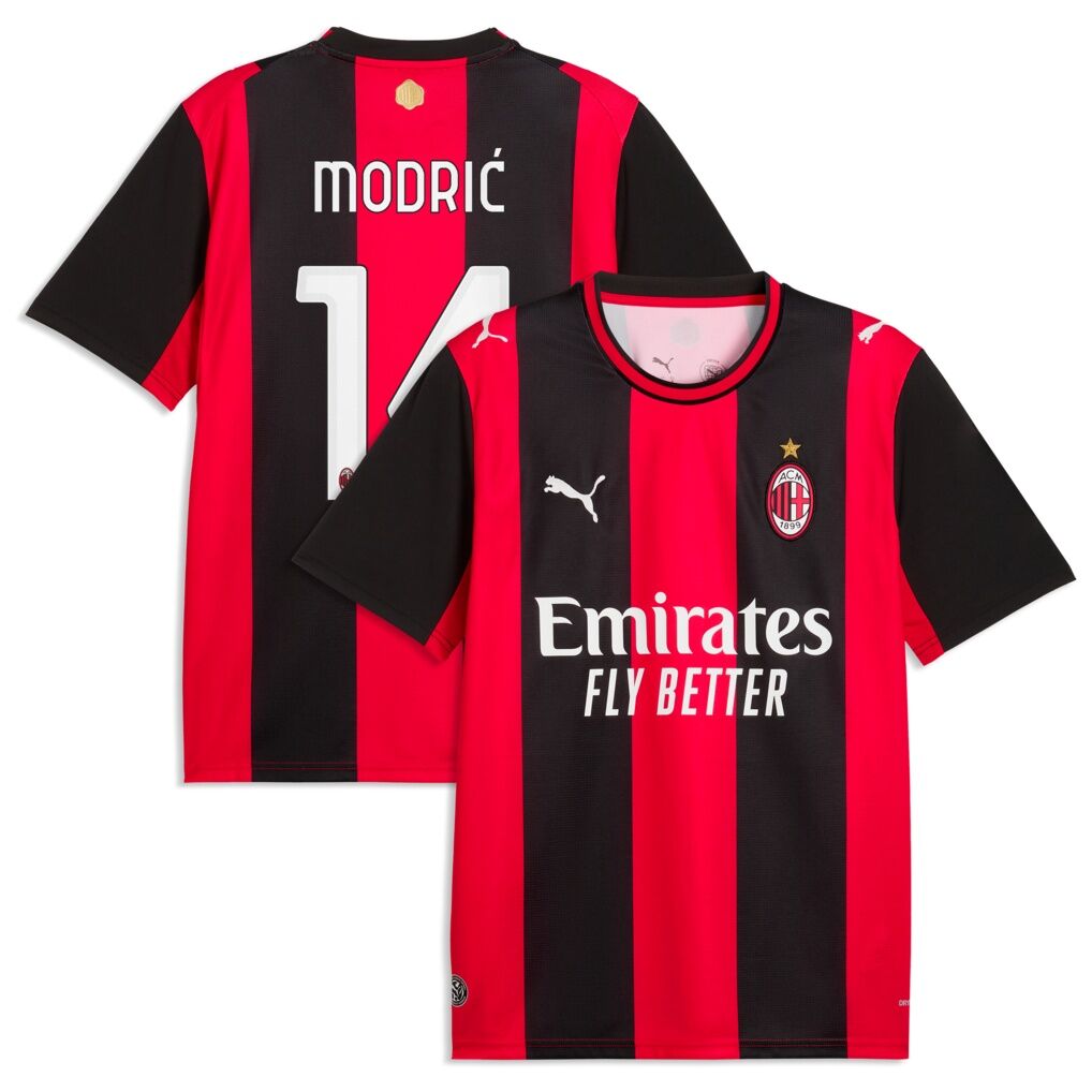 Luka Modrić AC Milan Puma 2026/27 Home Replica Jersey – Black/Red