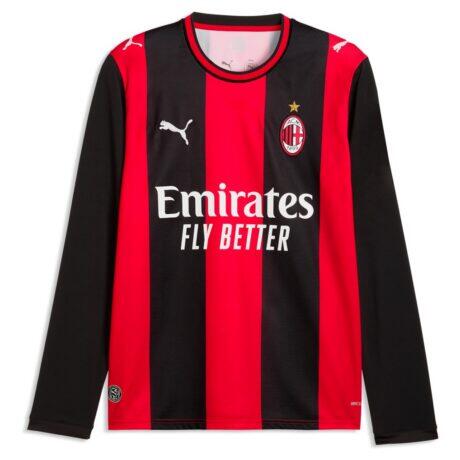 Rafael Leão AC Milan Puma 2026/27 Home Replica Long Sleeve Jersey - - Front View