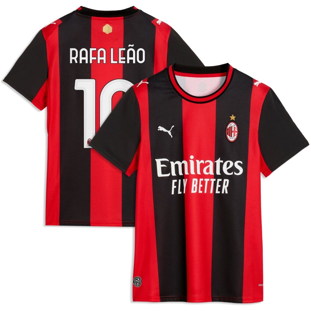 Rafael Leão AC Milan Puma Women’s 2026/27 Home Replica Jersey – Black/Red