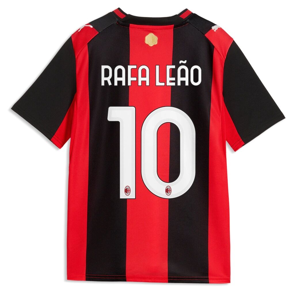 Rafael Leão AC Milan Puma Youth 2026/27 Home Replica Jersey - Black/Red