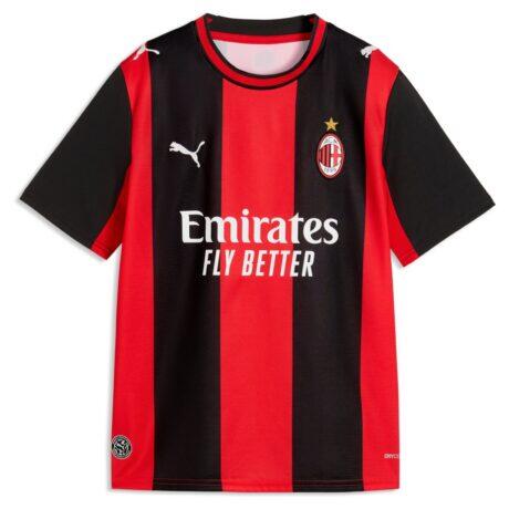 Rafael Leão AC Milan Puma Youth 2026/27 Home Replica Jersey - - Front View