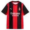 Rafael Leão AC Milan Puma Youth 2026/27 Home Replica Jersey - - Side View