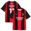 Christian Pulisic AC Milan Puma Youth 2026/27 Home Replica Jersey - - Front View