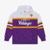 Minnesota Vikings Mitchell & Ness Head Coach Hoodie - Purple - Front View