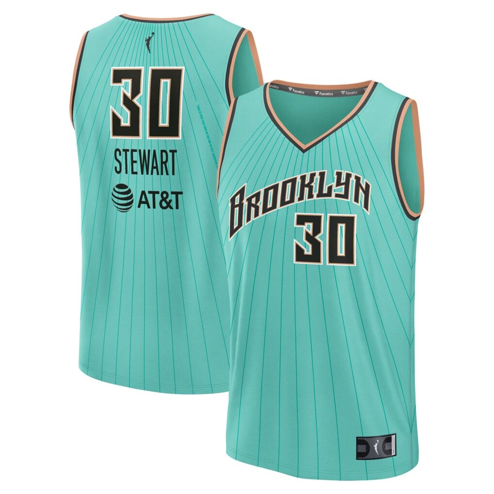 Breanna Stewart New York Liberty Fashion7 Unisex Fast Break Replica Jersey - Mint - Rebel Edition