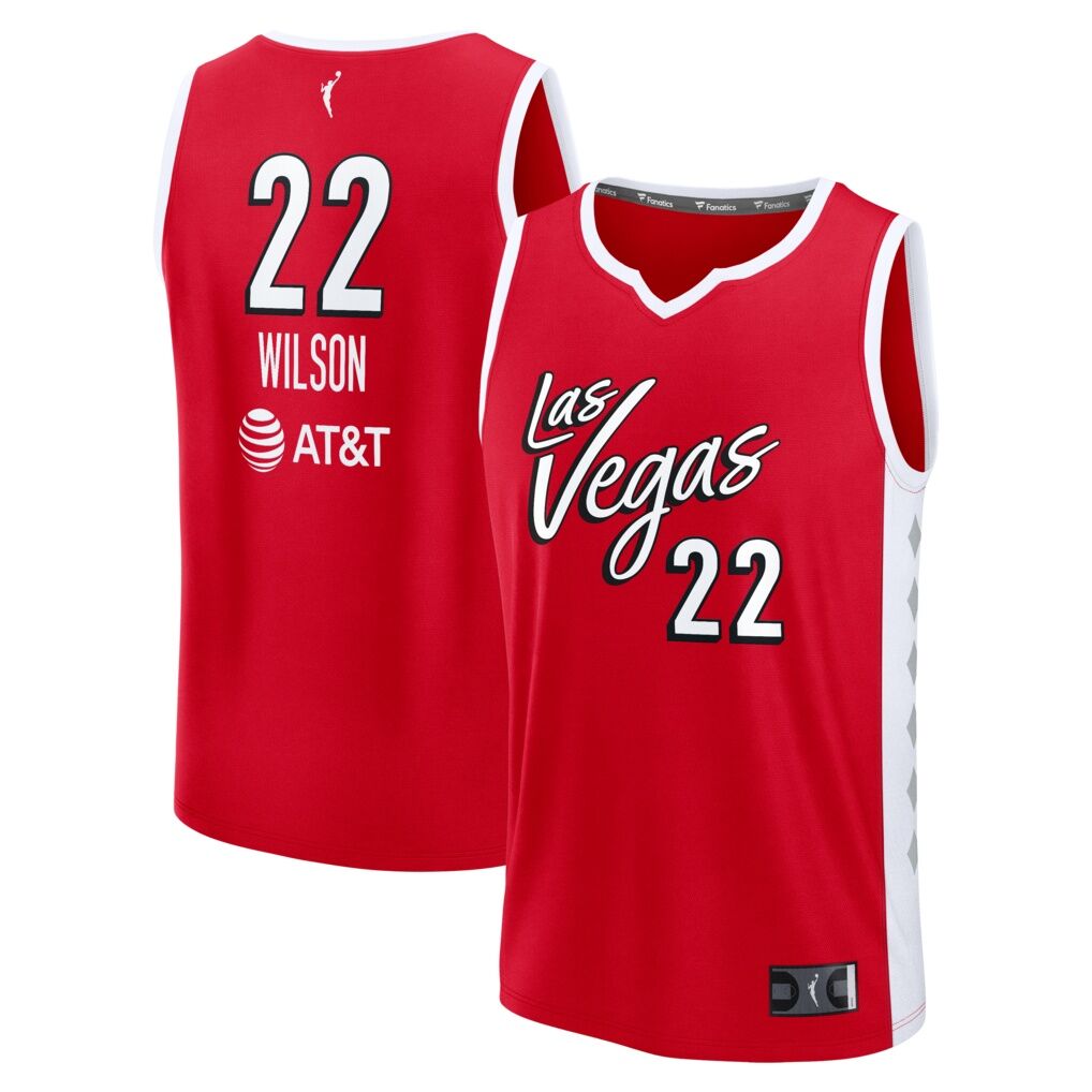 A'ja Wilson Las Vegas Aces Fashion7 Fast Break Replica Jersey - Rebel Edition