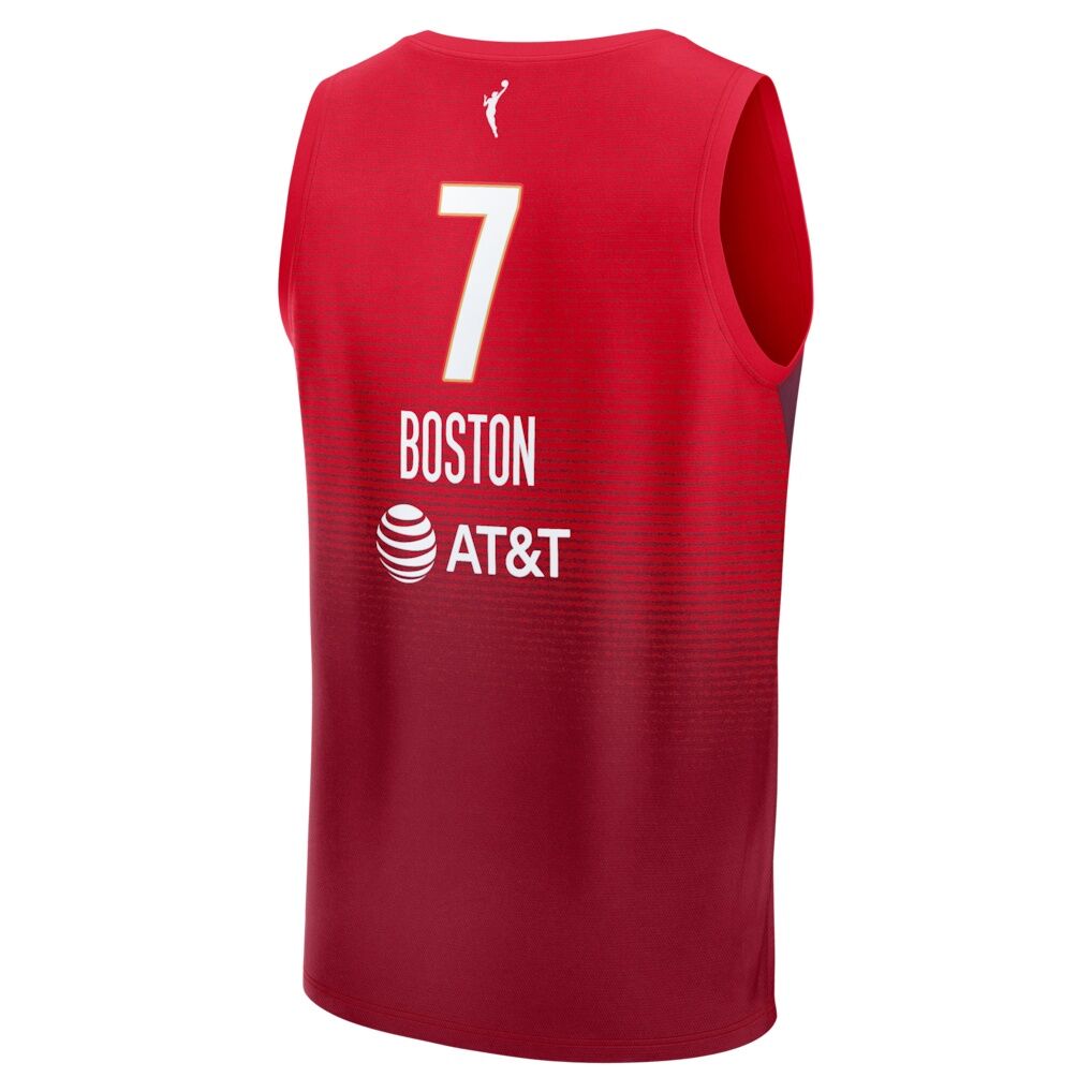 Aliyah Boston Indiana Fever Fashion7 Unisex Fast Break Replica Jersey - Red - Rebel Edition