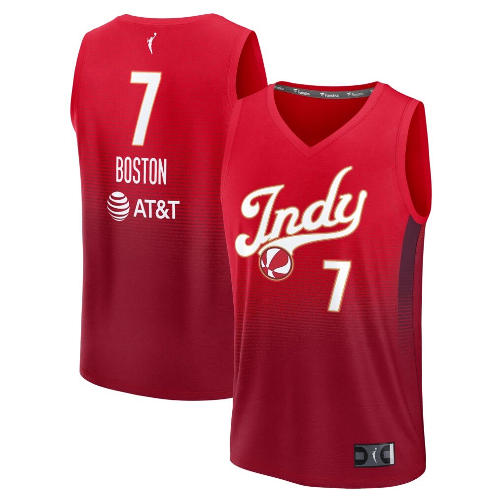 Aliyah Boston Indiana Fever Fashion7 Unisex Fast Break Replica Jersey - Red - Rebel Edition