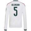 Jude Bellingham Real Madrid adidas Youth 2026/27 Home Replica Long Sleeve Jersey - White - Detail View