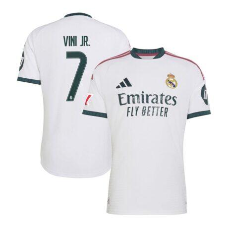 Vini Jr. Real Madrid adidas 2026/27 Home On-Field Authentic Jersey - White - Front View
