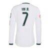 Vini Jr. Real Madrid adidas 2026/27 Home On-Field Authentic Long Sleeve Jersey - White - Detail View
