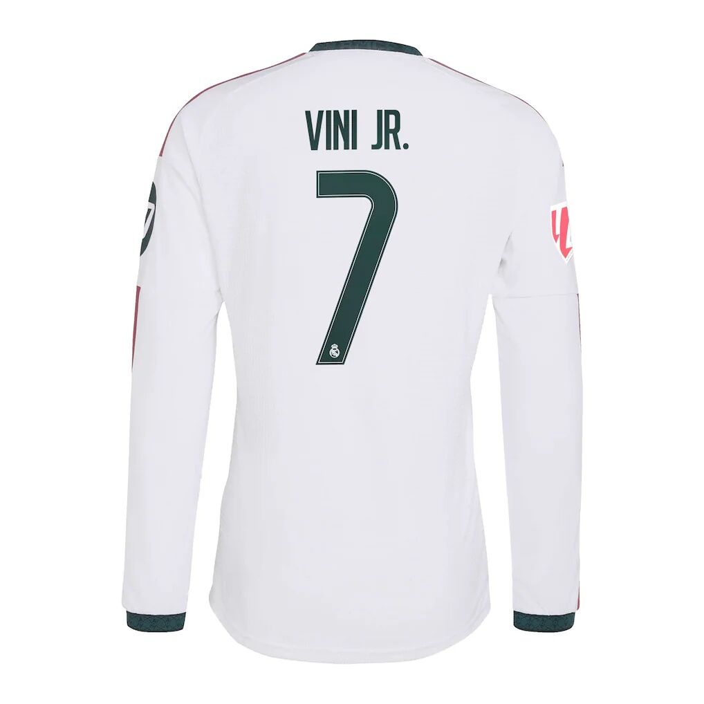 Vini Jr. Real Madrid adidas 2026/27 Home On-Field Authentic Long Sleeve Jersey