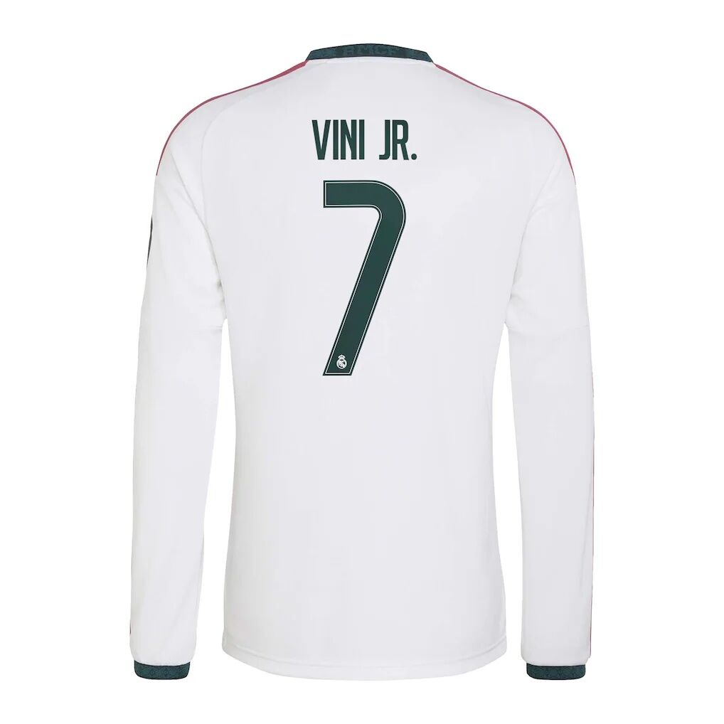 Vini Jr. Real Madrid adidas 2026/27 Home Replica Long Sleeve Jersey