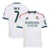 Vini Jr. Real Madrid adidas Youth 2026/27 Home Replica Jersey - White - Front View