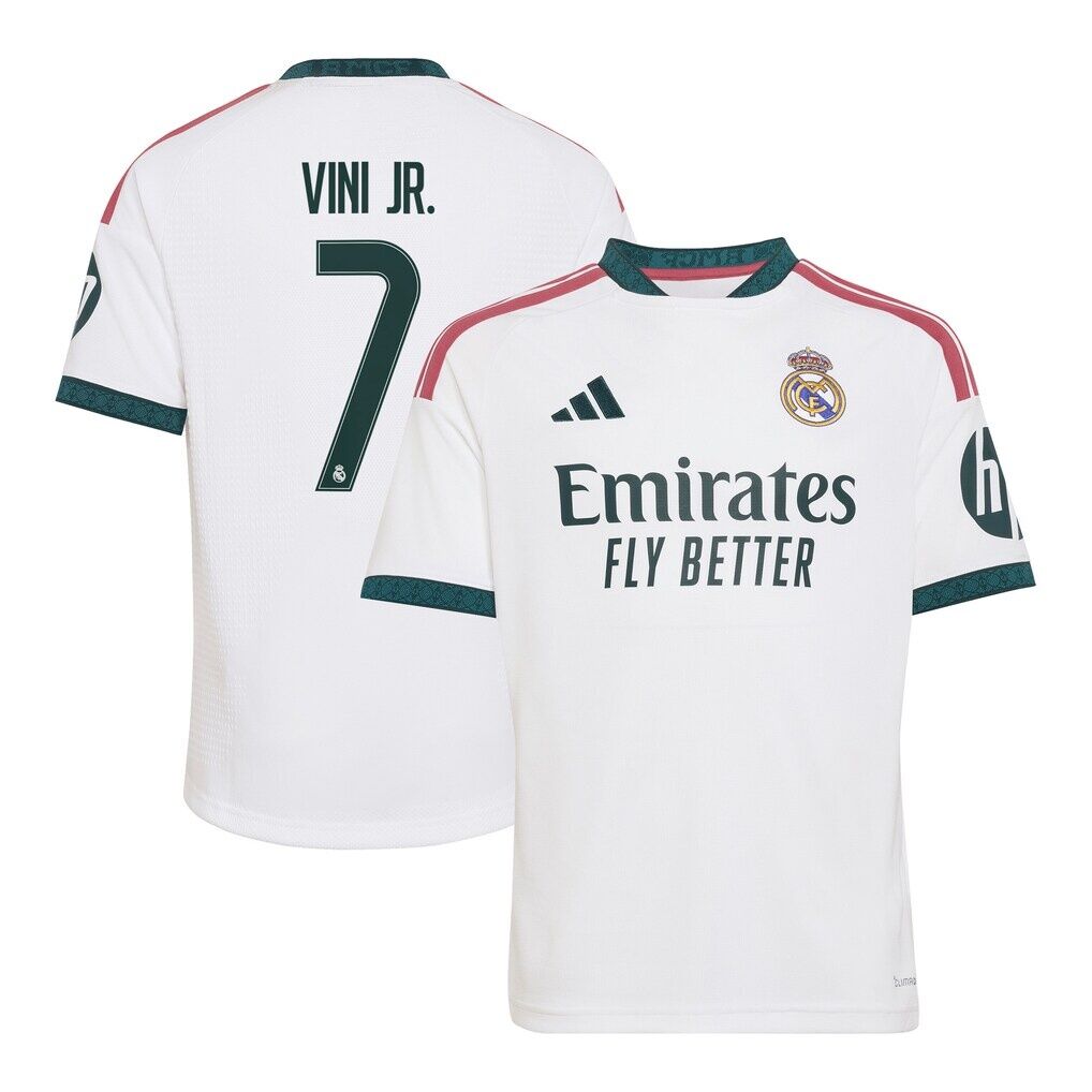 Vini Jr. Real Madrid adidas Youth 2026/27 Home Replica Jersey