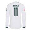 Rodrygo Real Madrid adidas 2026/27 Home On-Field Authentic Long Sleeve Jersey - White - Detail View