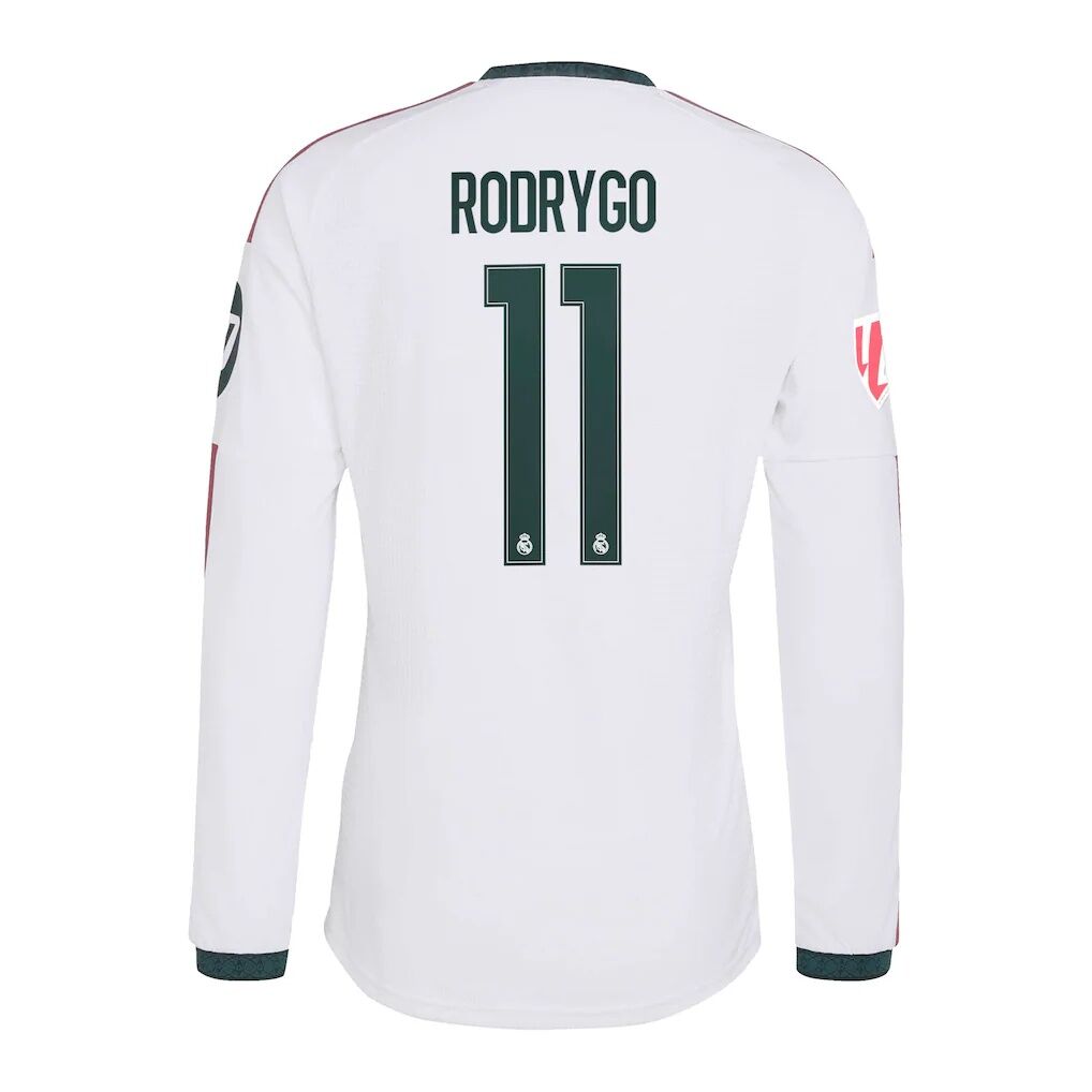 Rodrygo Real Madrid adidas 2026/27 Home On-Field Authentic Long Sleeve Jersey