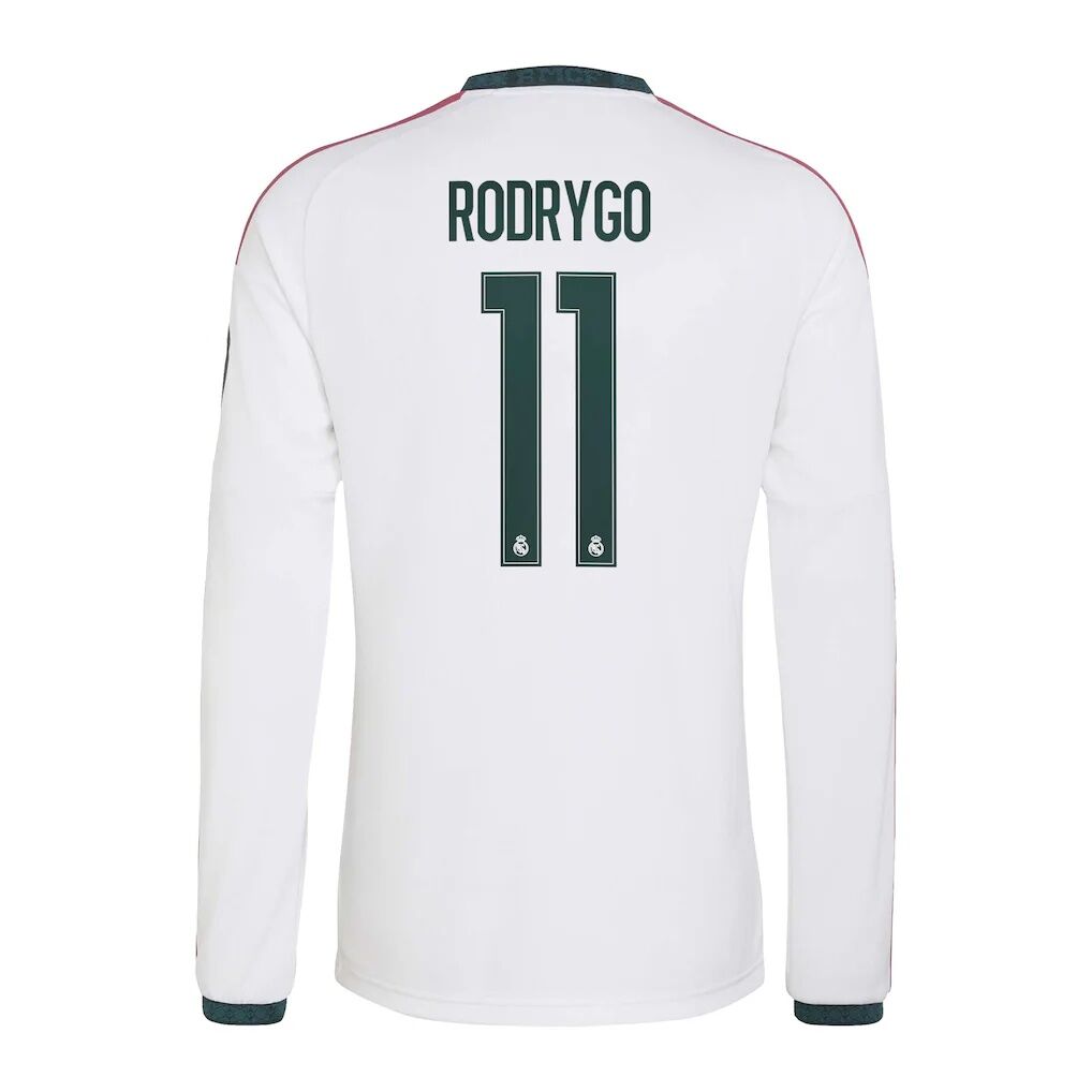 Rodrygo Real Madrid adidas 2026/27 Home Replica Long Sleeve Jersey