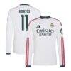 Rodrygo Real Madrid adidas 2026/27 Home Replica Long Sleeve Jersey - White - Front View