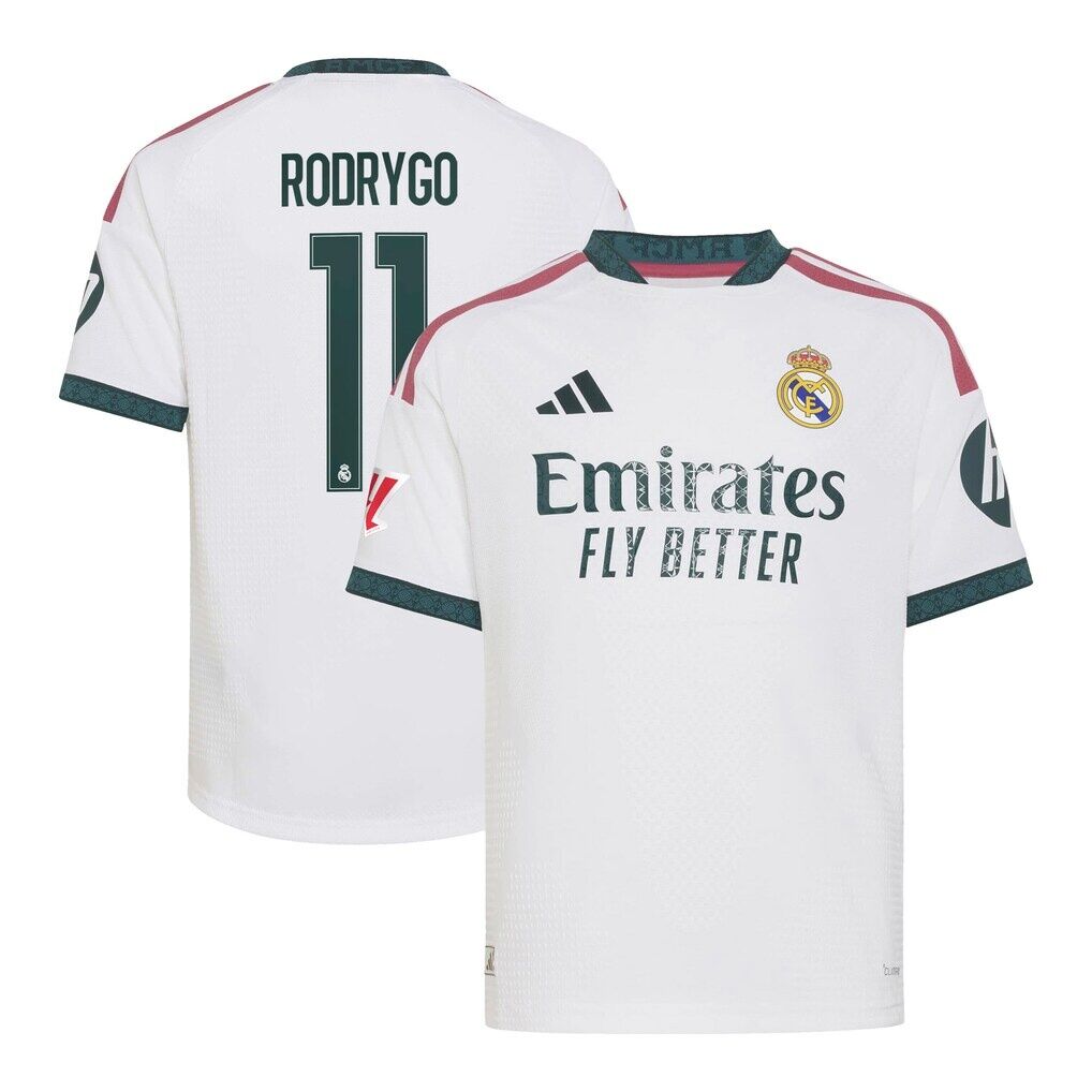 Rodrygo Real Madrid adidas Youth 2026/27 Home On-Field Authentic Jersey