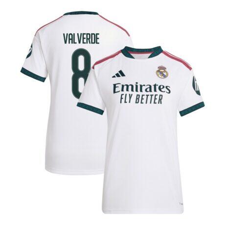 Federico Valverde Real Madrid adidas Women's 2026/27 Home Replica Jersey - White - Front View