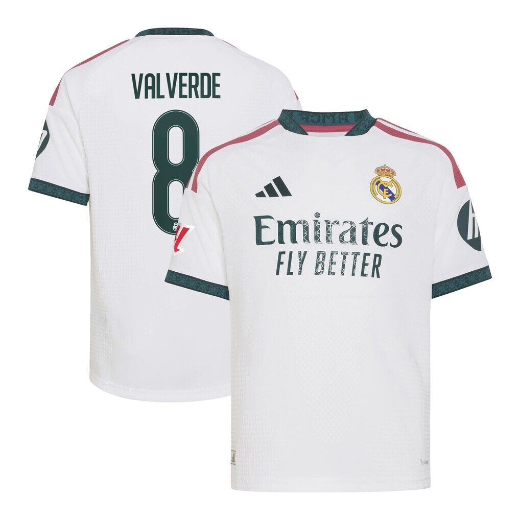 Federico Valverde Real Madrid adidas Youth 2026/27 Home On-Field Authentic Jersey