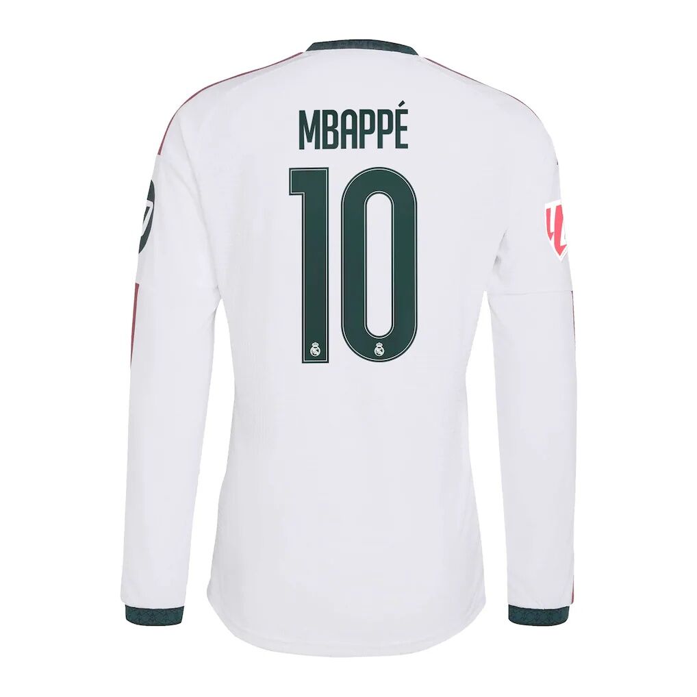 Kylian Mbappé Real Madrid adidas 2026/27 Home On-Field Authentic Long Sleeve Jersey