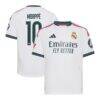 Kylian Mbappé Real Madrid adidas Youth 2026/27 Home On-Field Authentic Jersey - White - Front View