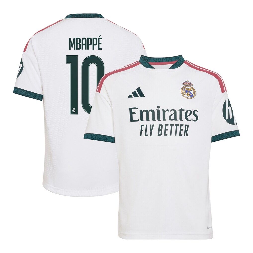 Kylian Mbappé Real Madrid adidas Youth 2026/27 Home Replica Jersey