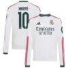 Kylian Mbappé Real Madrid adidas Youth 2026/27 Home Replica Long Sleeve Jersey - White - Front View